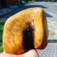 411 gram Polished Indonesia Yellow Fragrance Amber for Healing FK11