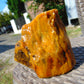 424 gram Polished Indonesia Yellow Fragrance Amber for Healing FK13