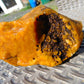 424 gram Polished Indonesia Yellow Fragrance Amber for Healing FK13