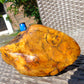 424 gram Polished Indonesia Yellow Fragrance Amber for Healing FK13