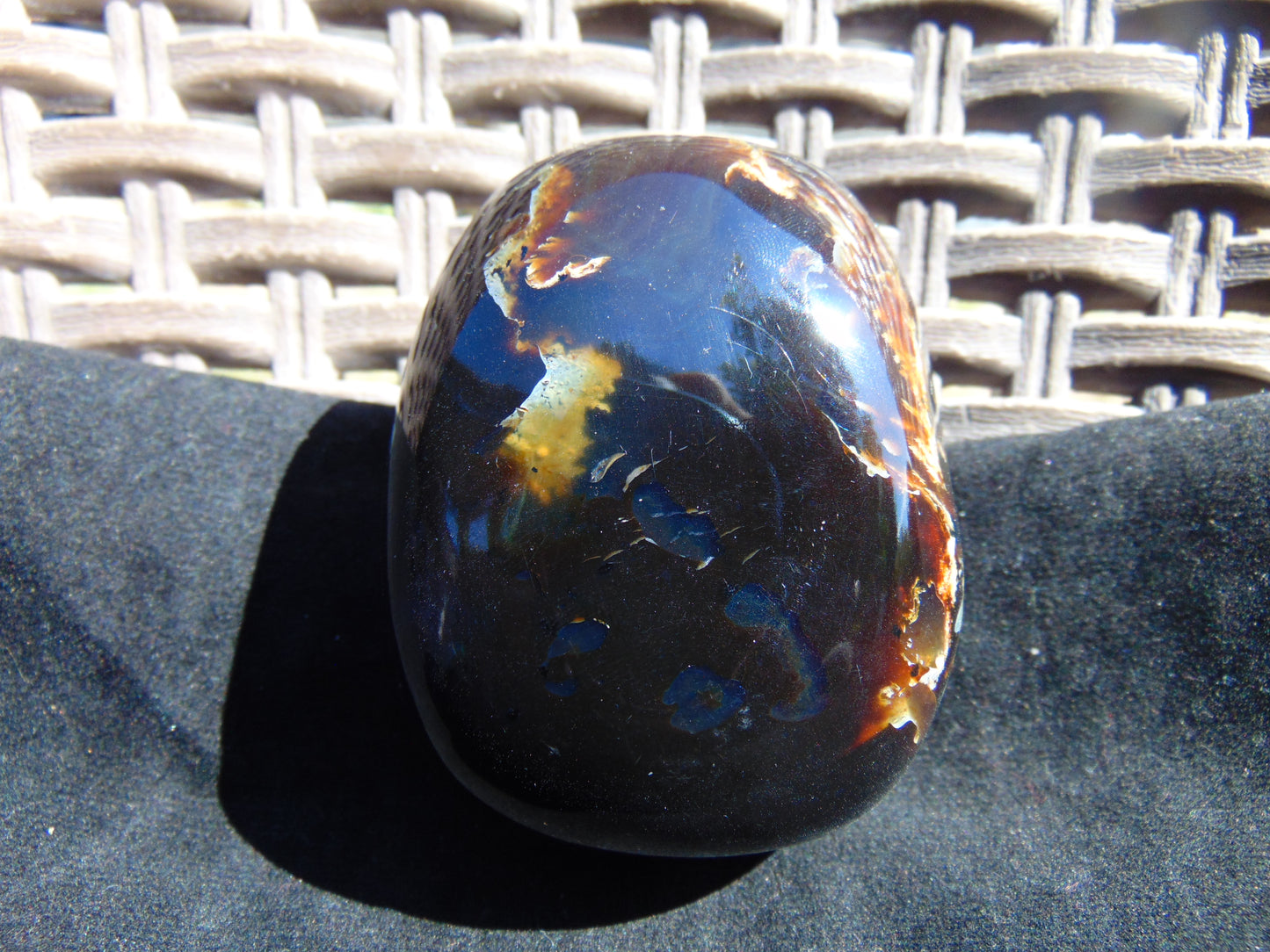 123 gram Shaped Square Block drilled Polished 10x9x9 cm Indonesia Dark Blue Amber for Healing 26bf43