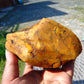 424 gram Polished Indonesia Yellow Fragrance Amber for Healing FK13