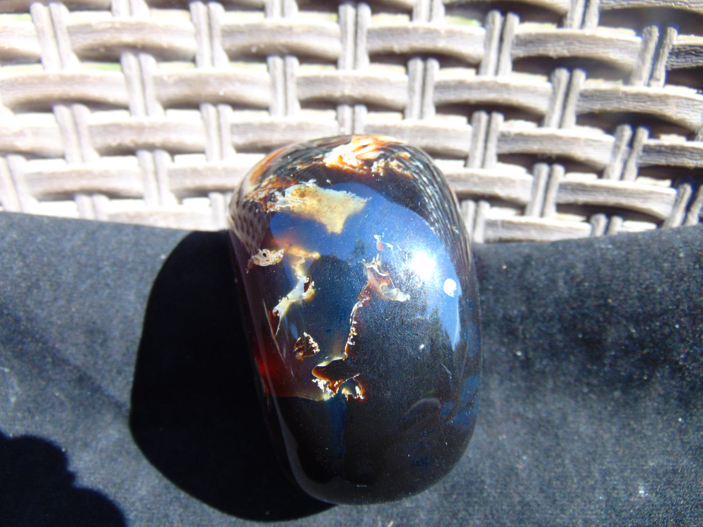 123 gram Shaped Square Block drilled Polished 10x9x9 cm Indonesia Dark Blue Amber for Healing 26bf43