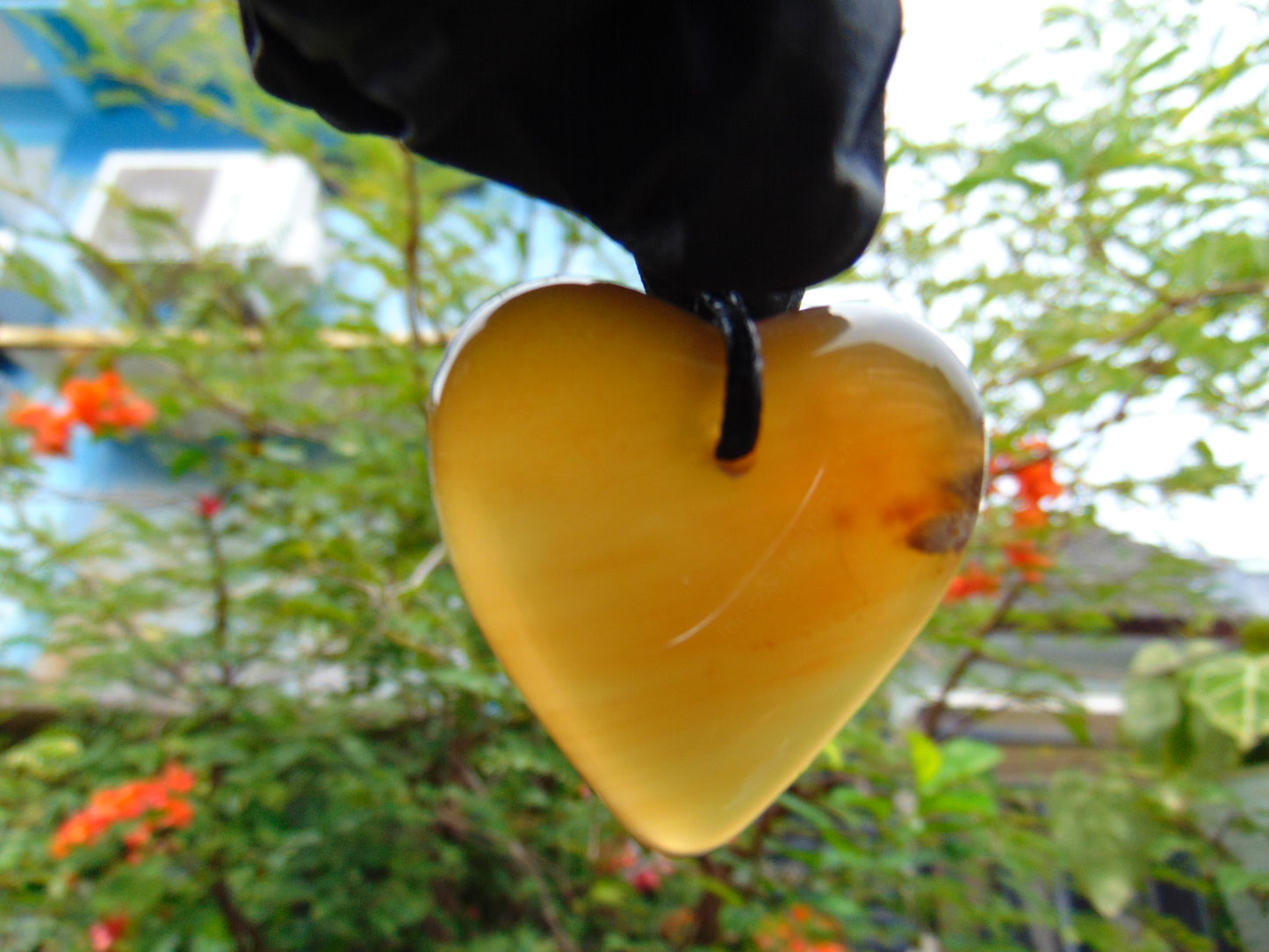 8 gr Heart Pendant 32x343x11mm Indonesia Amber for Healing 25N242