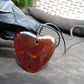 9 gr Heart Pendant 35x39x9mm Indonesia Amber for Healing 25N220