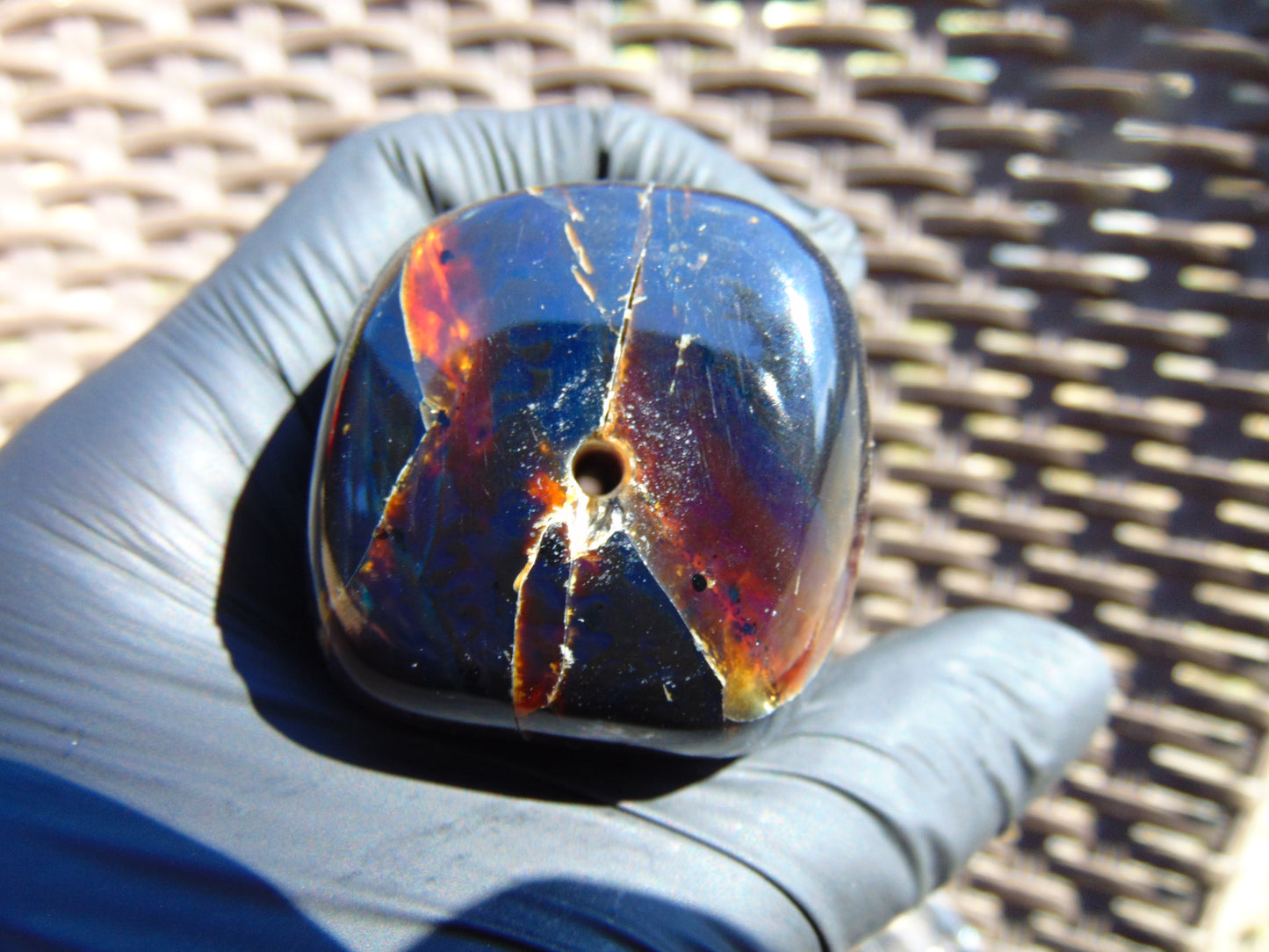 99 gram Shaped Square Block dilled Polished 10x9x9 cm Indonesia Blue Amber for Healing 26bf90