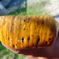 406 gram Polished Indonesia Yellow Fragrance Amber for Healing FR19A