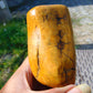 280 gram Polished Indonesia Yellow Fragrance Amber for Healing FK24