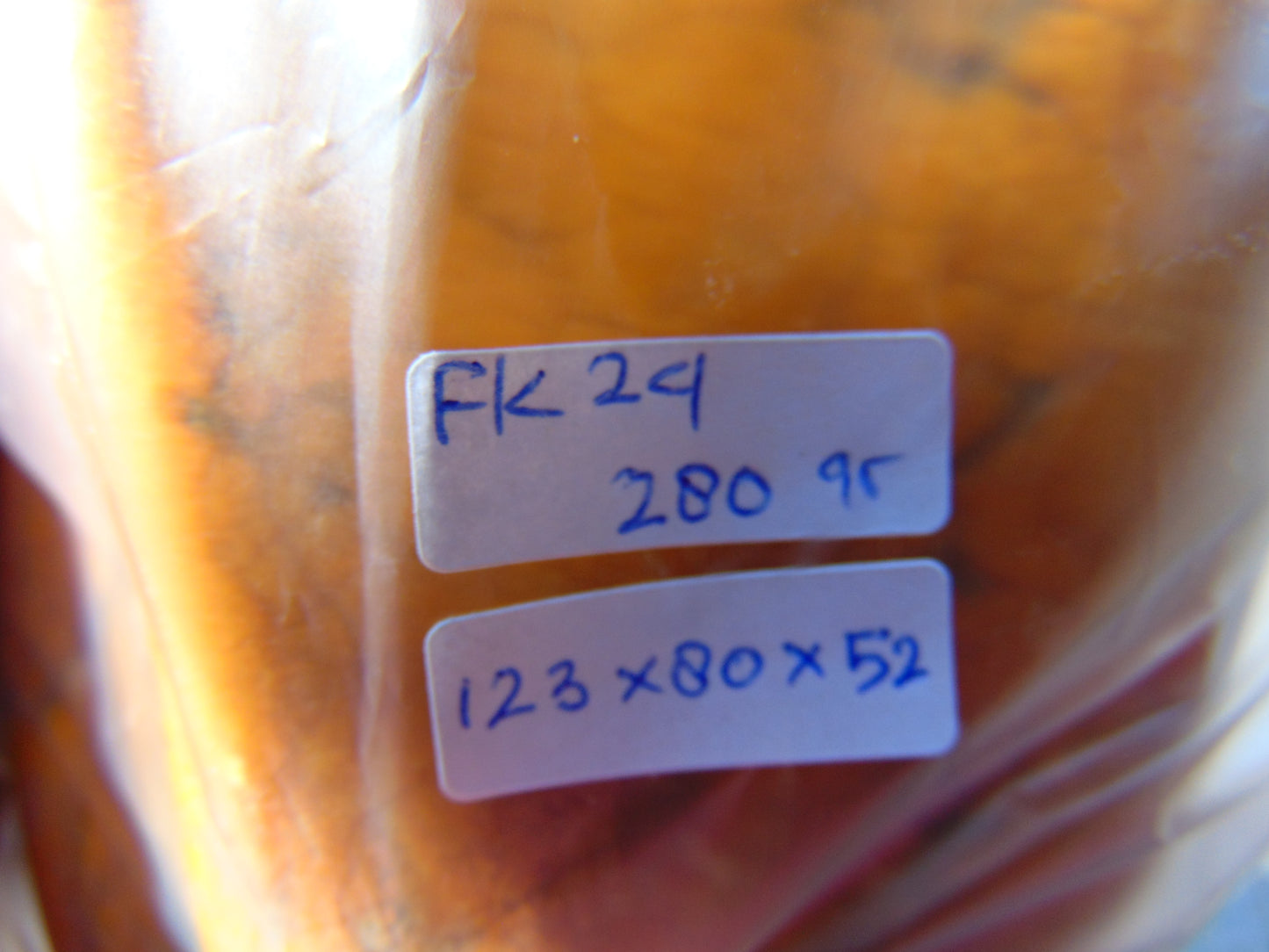 280 gram Polished Indonesia Yellow Fragrance Amber for Healing FK24