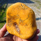 270 gram Polished Indonesia Yellow Fragrance Amber for Healing FK12