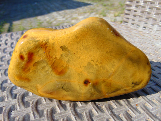 296 gram Polished Indonesia Yellow Fragrance Amber for Healing FK22