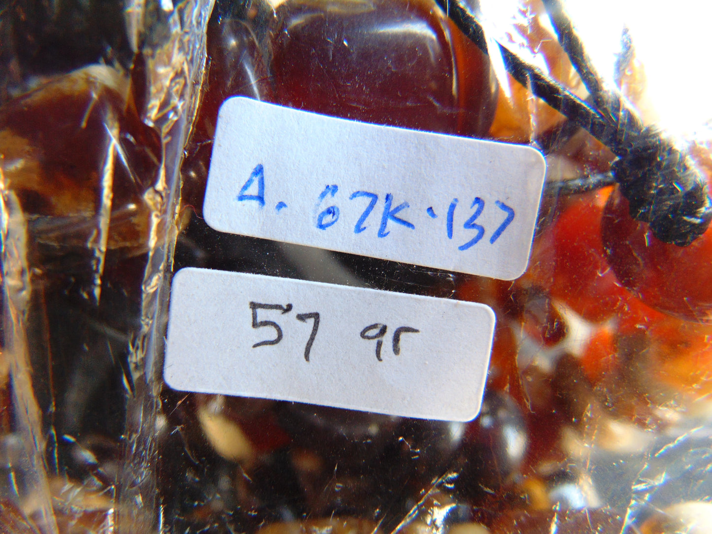 57 gram Small Beads Combination Necklace Indonesian red white Amber for Healing A55K137