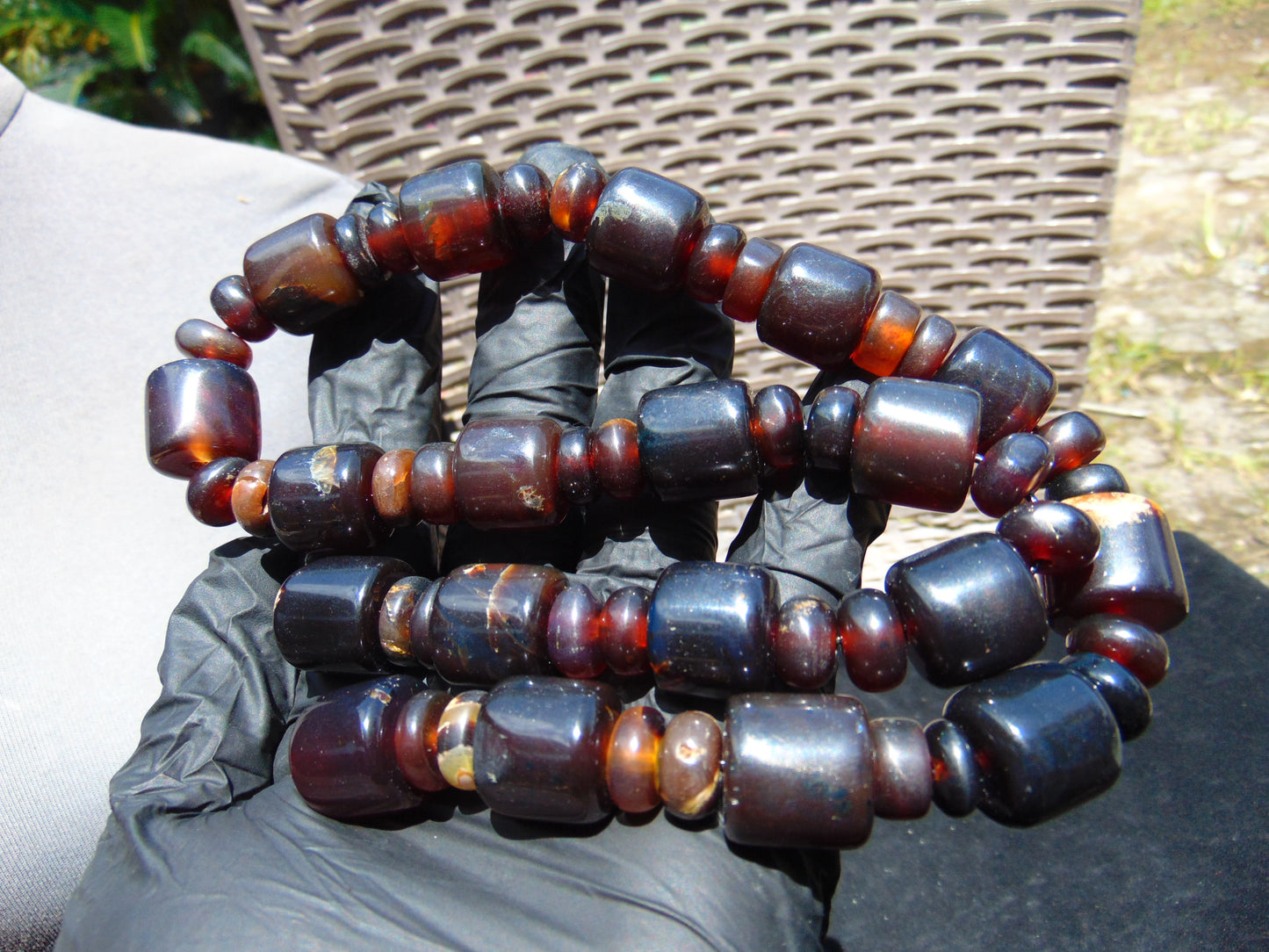90 gram Small Beads Combination Necklace Indonesian Amber for Healing A55K140