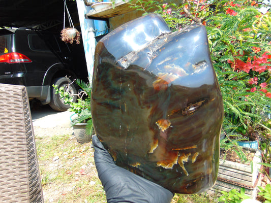1717 gram Full Polished 24x19x5 cm Indonesia Green Amber for Healing AR41