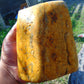 422 gram Polished Indonesia Yellow Fragrance Amber for Healing FK15
