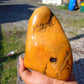 522 gram Polished Indonesia Yellow Fragrance Amber for Healing FK14