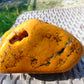522 gram Polished Indonesia Yellow Fragrance Amber for Healing FK14