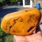 522 gram Polished Indonesia Yellow Fragrance Amber for Healing FK14