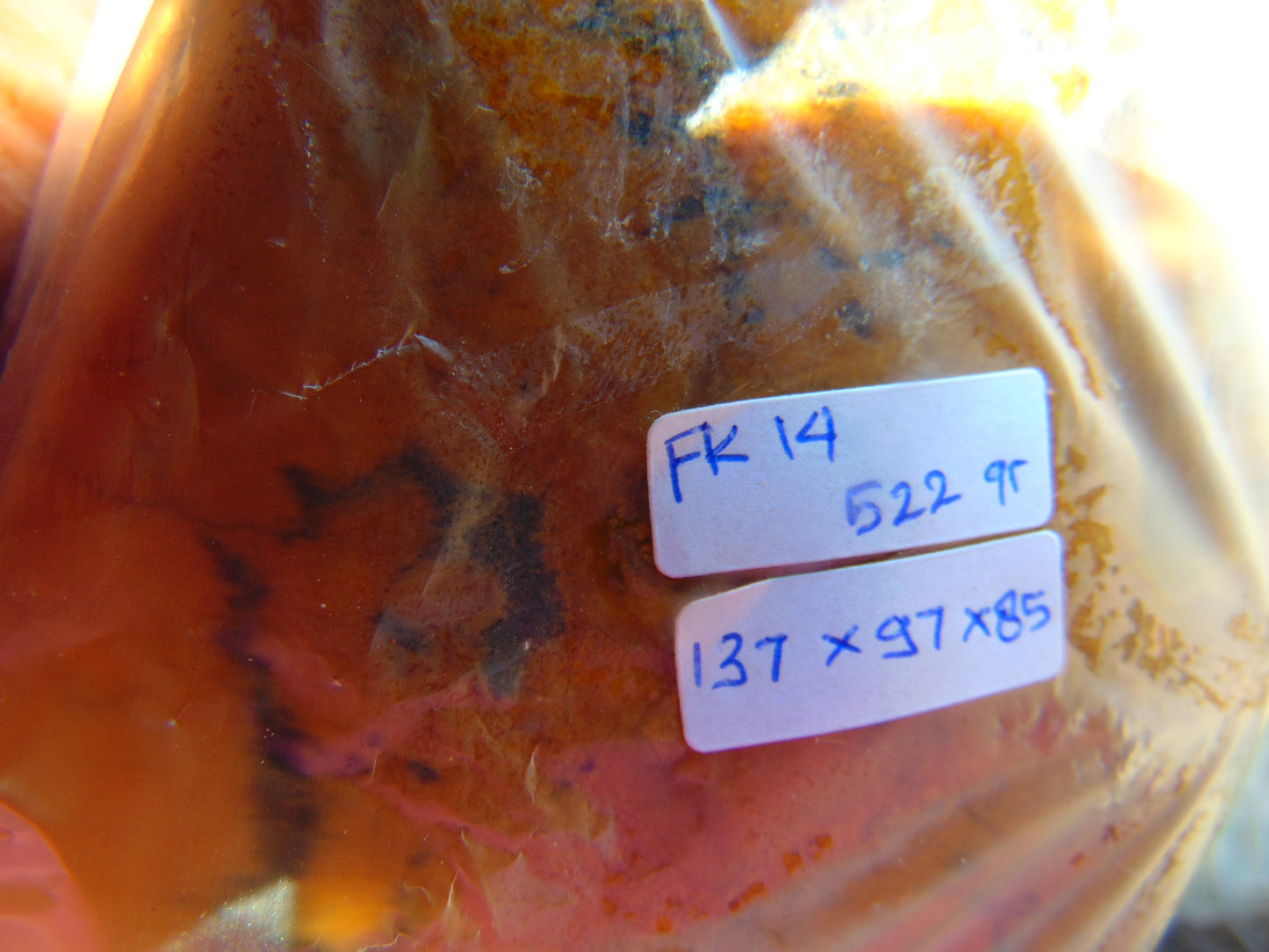 522 gram Polished Indonesia Yellow Fragrance Amber for Healing FK14