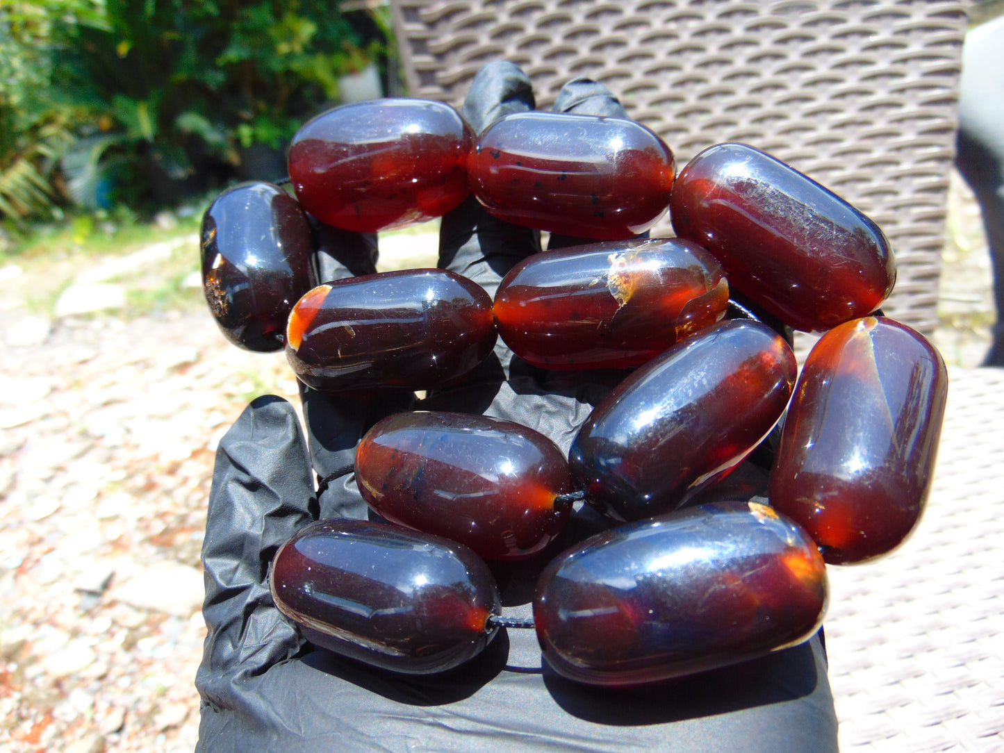 128 gr Small Necklace 11 beads Indonesian Amber for Healing A11K161