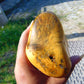 291  gram Polished Indonesia Yellow Fragrance Amber for Healing FK17