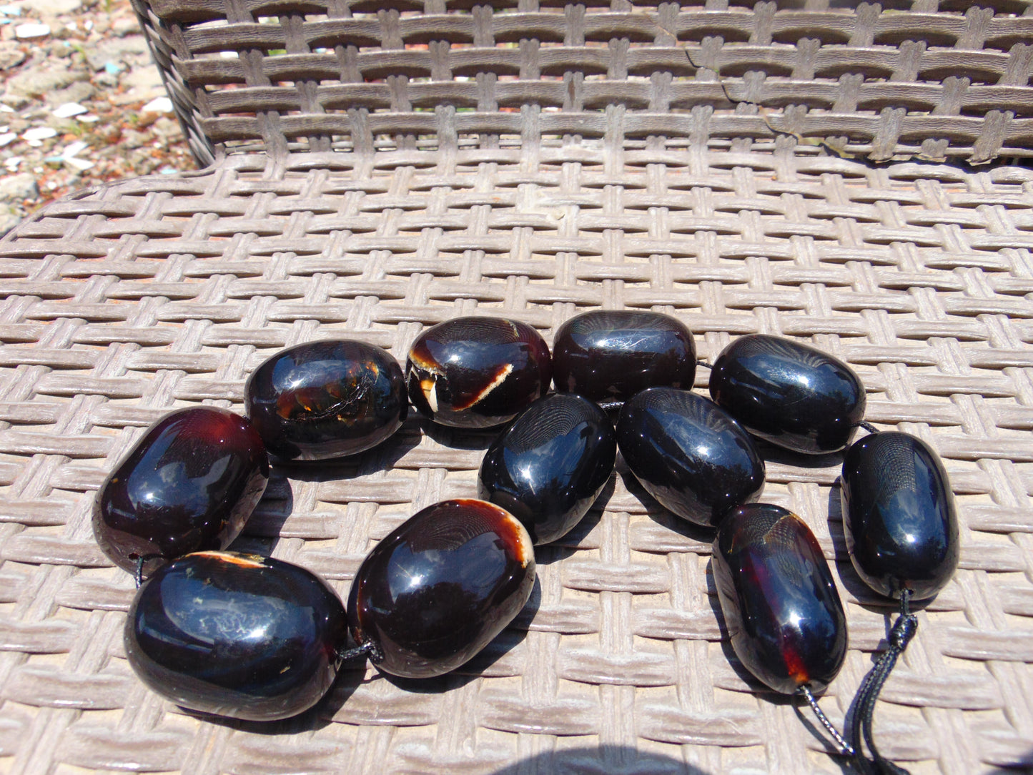 201 gr Small Necklace 11 beads Indonesian Amber for Healing A11K157