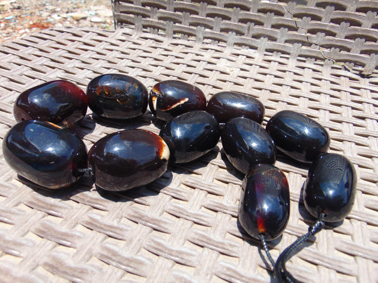 201 gr Small Necklace 11 beads Indonesian Amber for Healing A11K157