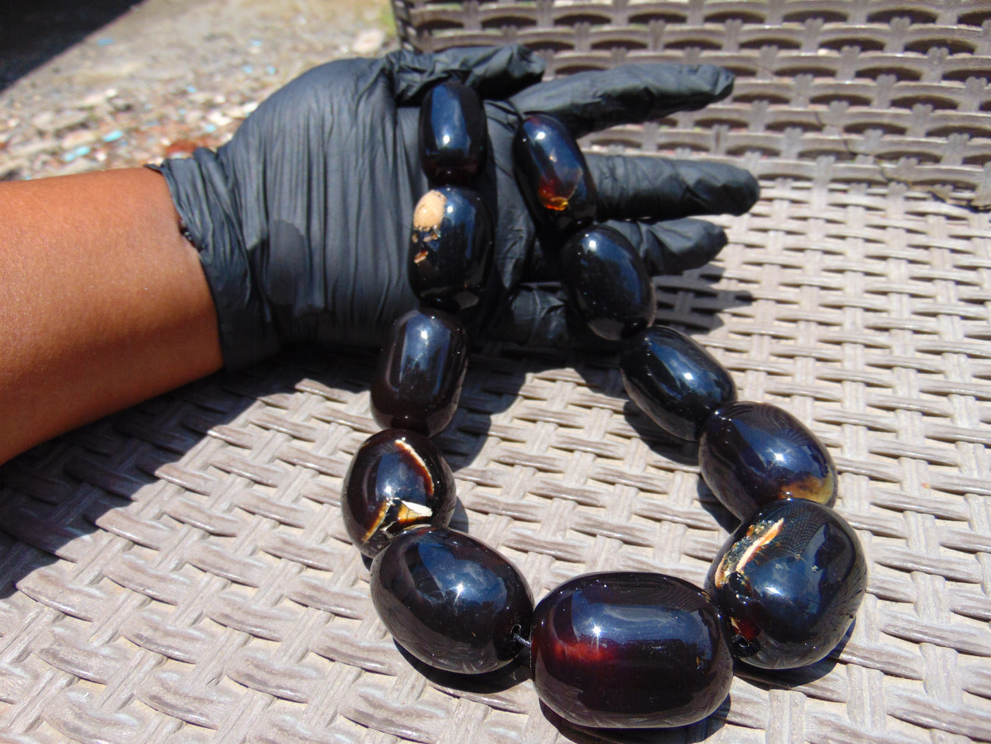 201 gr Small Necklace 11 beads Indonesian Amber for Healing A11K157