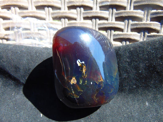 114 gram Shaped Square Fully Drilled Polished 10x9x9 cm Indonesia Dark Blue Amber for Healing 26bf86