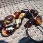 155 gr Small Necklace 11 beads Indonesian dark white Amber for Healing A11K158