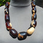 155 gr Small Necklace 11 beads Indonesian dark white Amber for Healing A11K158