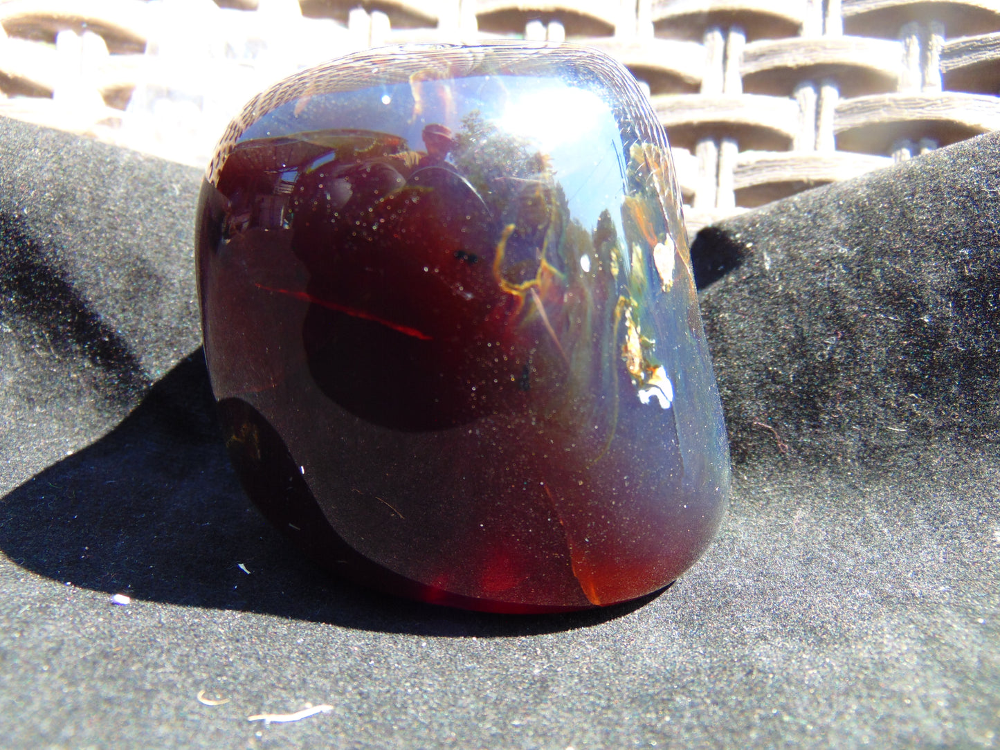 114 gram Shaped Square Fully Drilled Polished 10x9x9 cm Indonesia Dark Blue Amber for Healing 26bf86