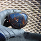 114 gram Shaped Square Fully Drilled Polished 10x9x9 cm Indonesia Dark Blue Amber for Healing 26bf86