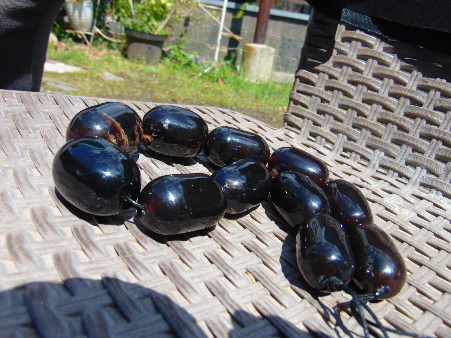 201 gr Small Necklace11 beads Indonesian Amber for Healing A11K155