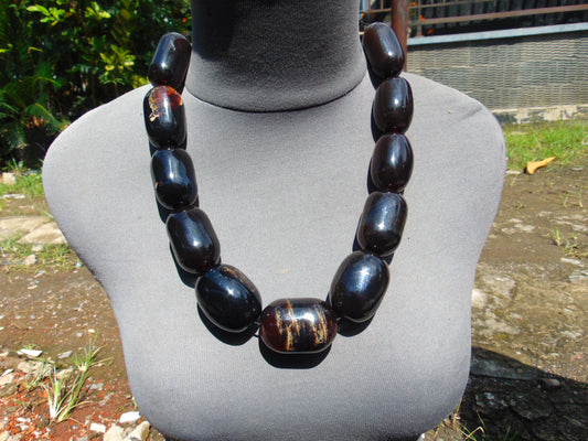 201 gr Small Necklace11 beads Indonesian Amber for Healing A11K155