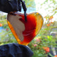 7 gr Heart Pendant 38x39x8mm Indonesia Amber for Healing 25N244