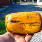 562 gram Polished Indonesia Yellow Fragrance Amber for Healing KM4