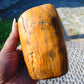 270 gram Polished Indonesia Yellow Fragrance Amber for Healing KM12
