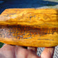 270 gram Polished Indonesia Yellow Fragrance Amber for Healing KM12