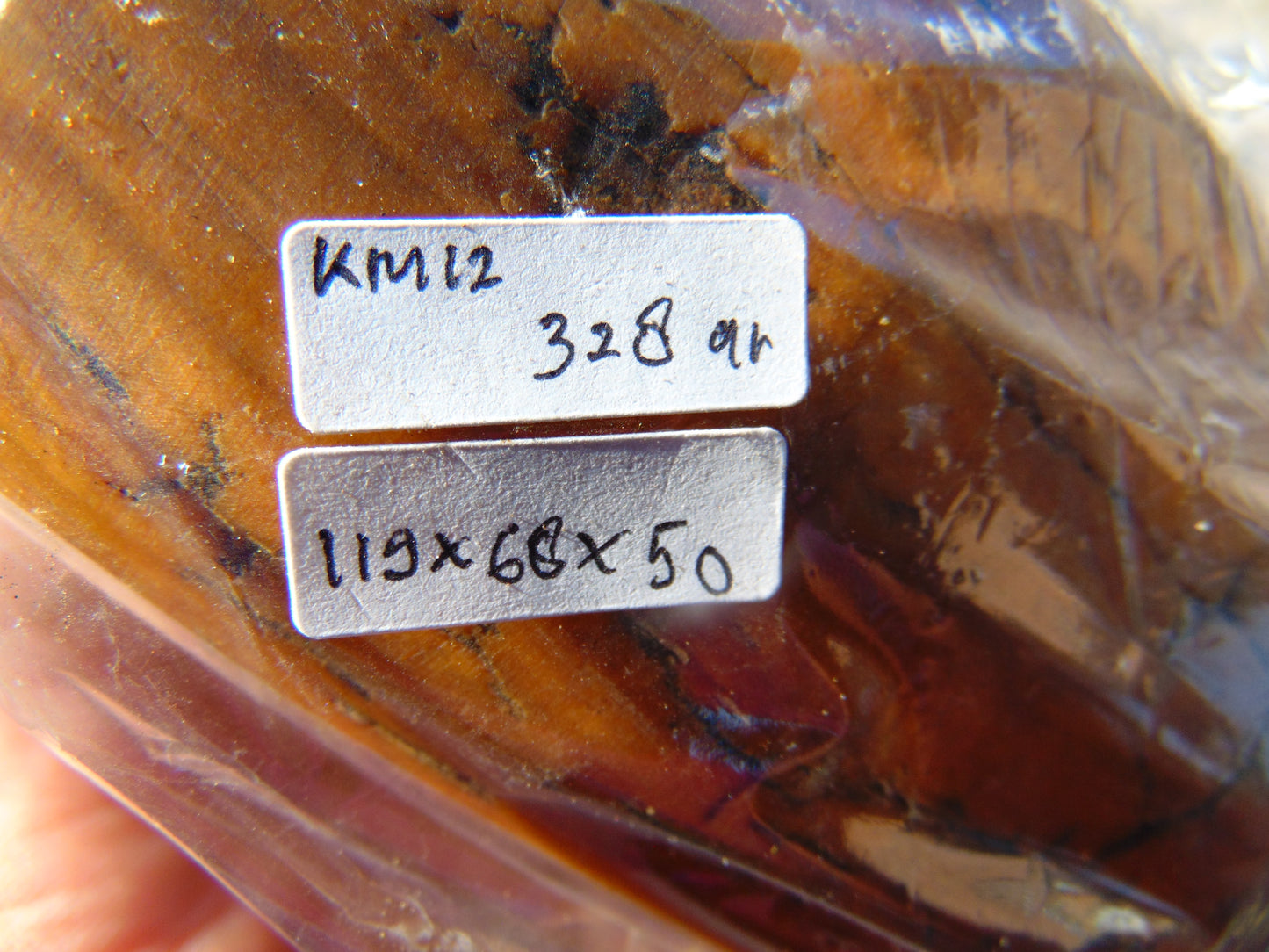 270 gram Polished Indonesia Yellow Fragrance Amber for Healing KM12