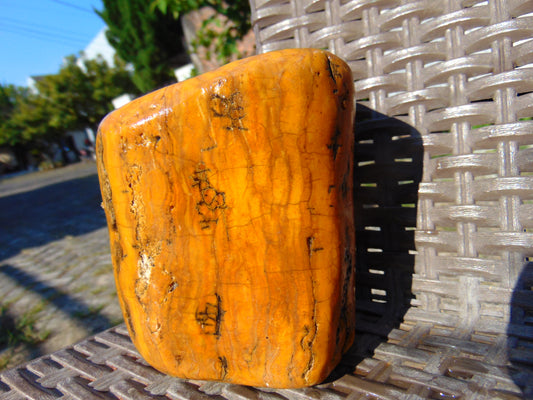 531 gram Polished Indonesia Perfumed Amber for Healing KM15