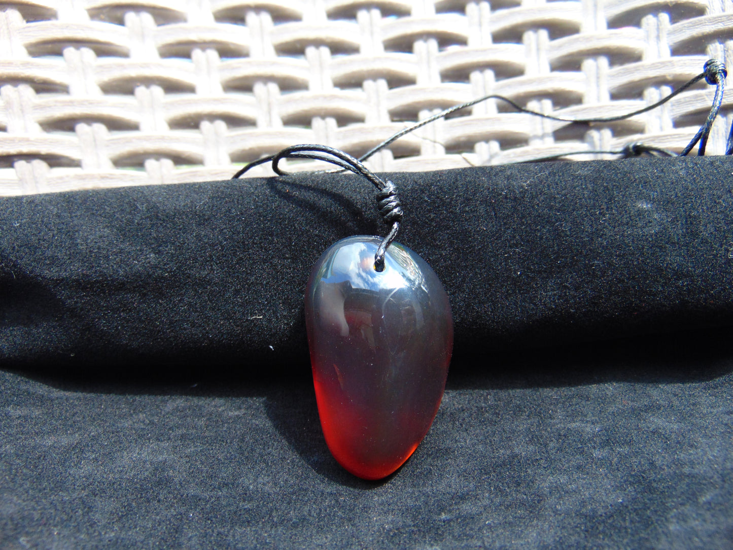 14 gr Pendant 46x28x20 mm Indonesian Blue Amber for Healing 25A470