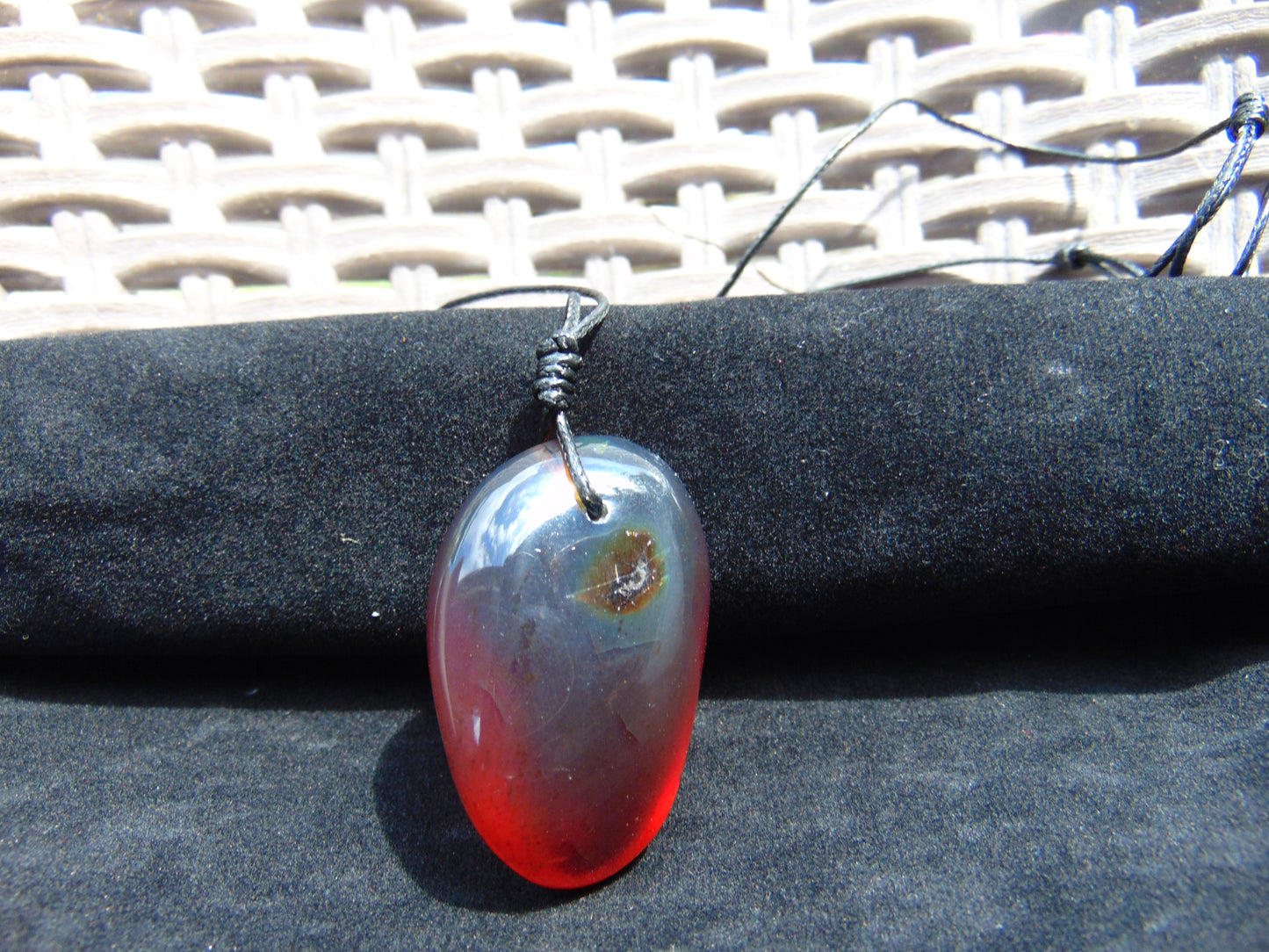 14 gr Pendant 46x28x20 mm Indonesian Blue Amber for Healing 25A470