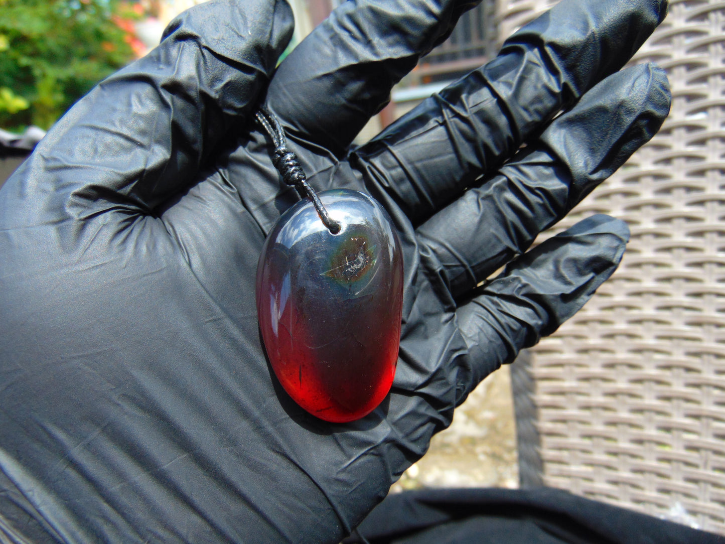 14 gr Pendant 46x28x20 mm Indonesian Blue Amber for Healing 25A470