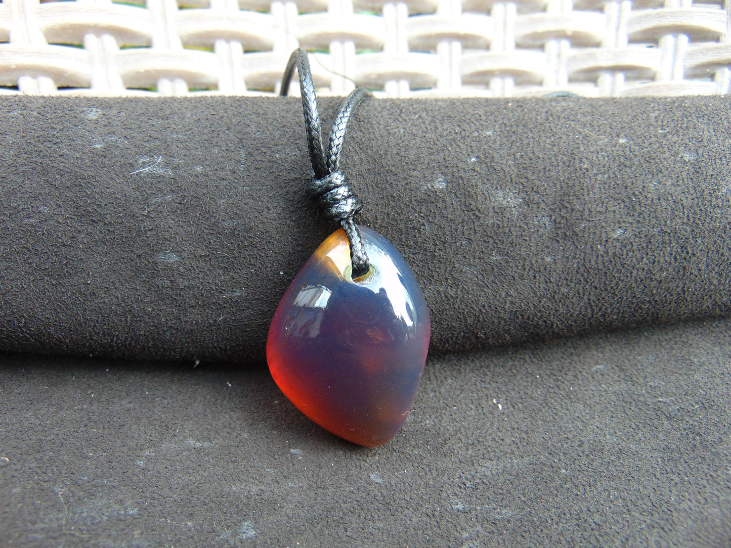 15  gr Pendant 45x32x19 mm Indonesian Blue Amber for Healing P62