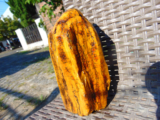746 gram Polished Indonesia Yellow Fragrance Amber for Healing KM18