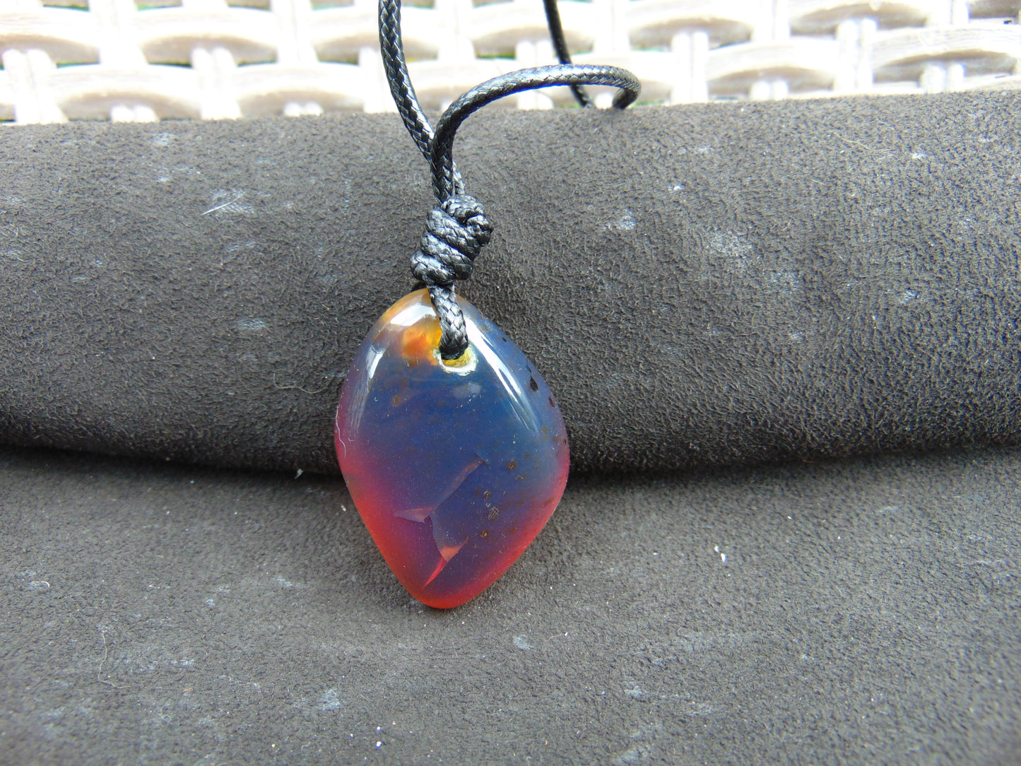 15  gr Pendant 45x32x19 mm Indonesian Blue Amber for Healing P62