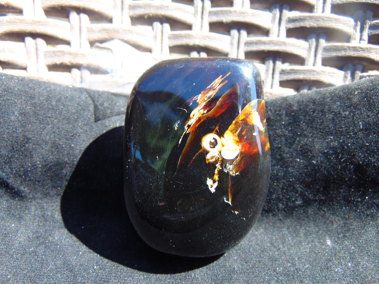126 gram Shaped Square Fully Drilled Polished  Indonesia Dark Amber for Healing 26bf44