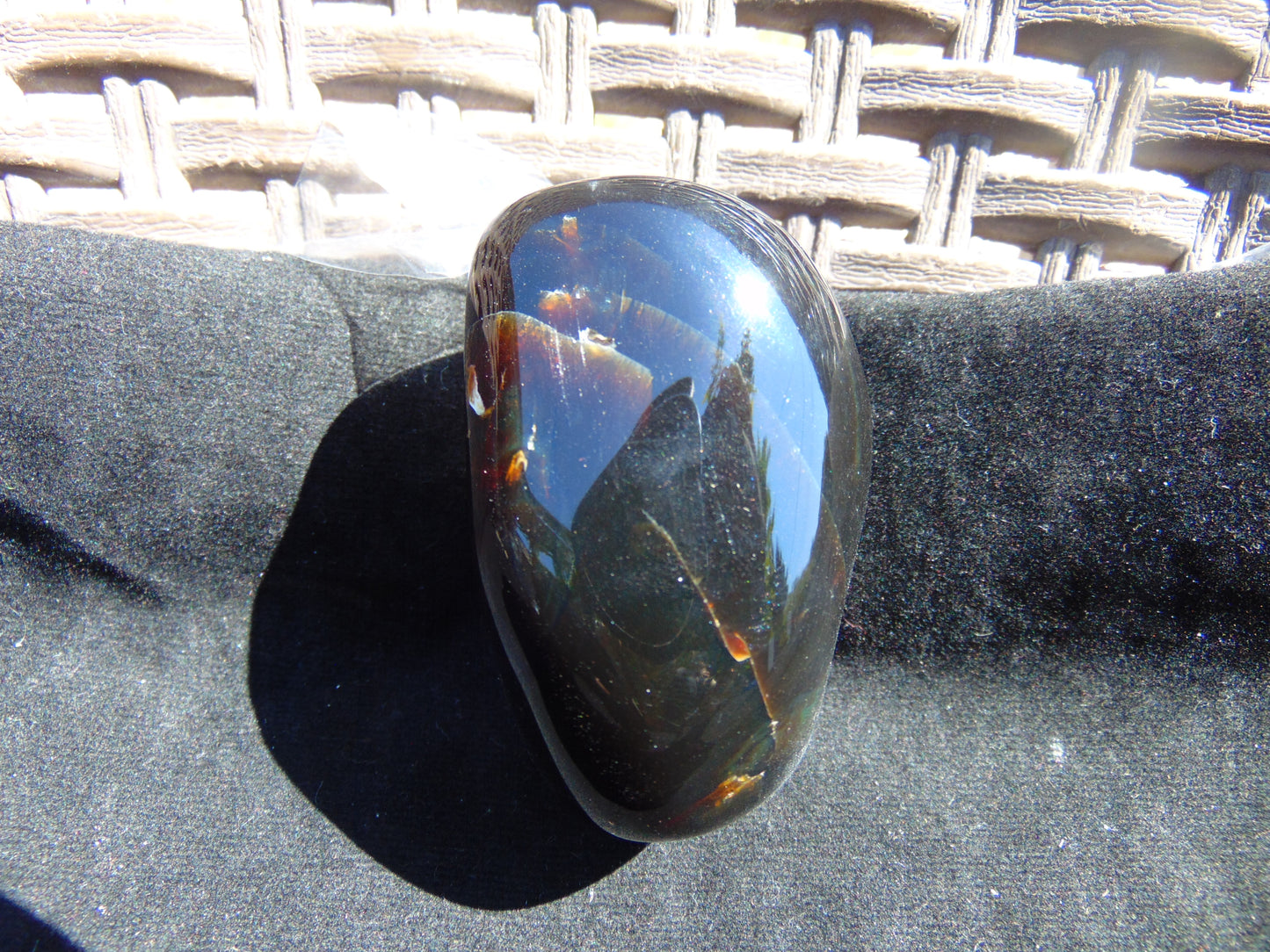126 gram Shaped Square Fully Drilled Polished  Indonesia Dark Amber for Healing 26bf44