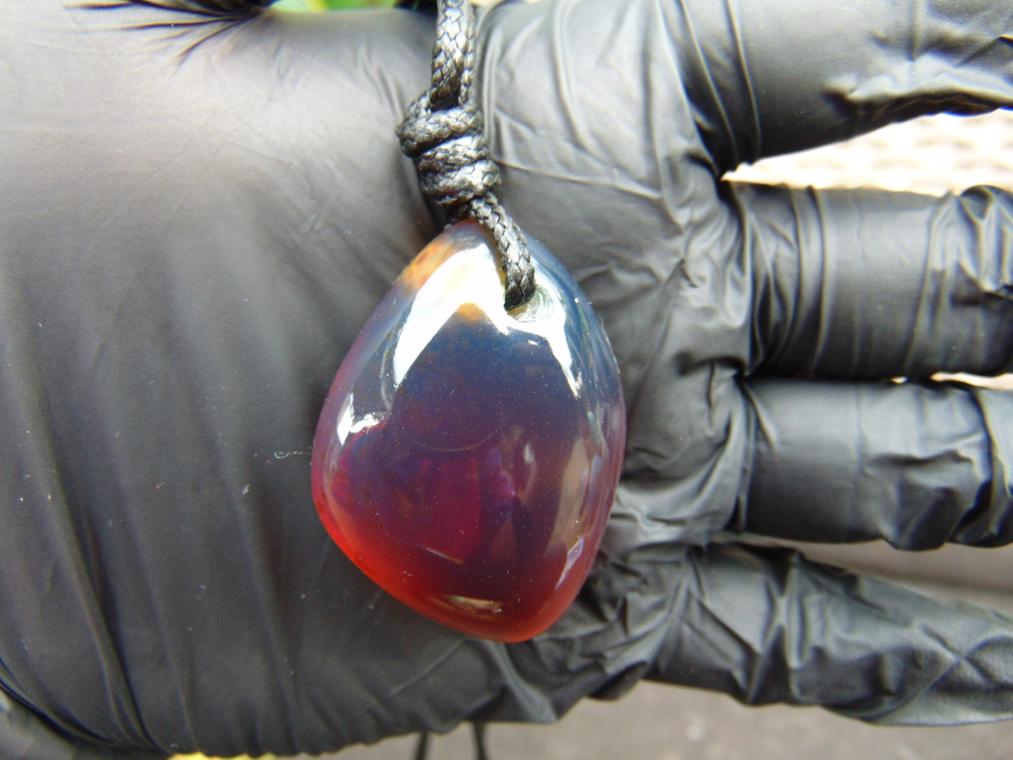 15  gr Pendant 45x32x19 mm Indonesian Blue Amber for Healing P62